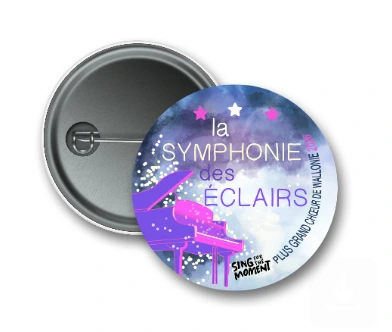 Badge collector plus grand choeur de Wallonie "La symphonie des éclairs"